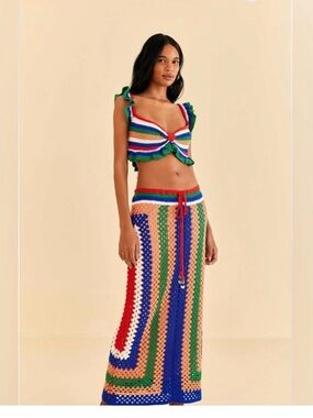 Farm Rio Set - Pitta Crochet skirt and top